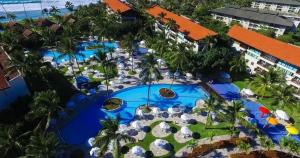 an aerial view of the pool at the resort at Marulhos Suites Resort in Porto De Galinhas