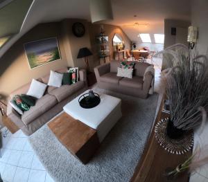 Posezení v ubytování Skyview Suite