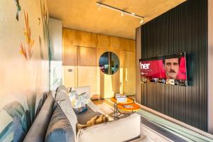 Deluxe Apartments in Palermo - by BueRentals的休息区