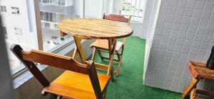 Istumisnurk majutusasutuses A melhor localização da Praia Grande/SP