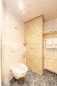 a bathroom with a toilet and a shower at Landgasthof Adler in Amtzell