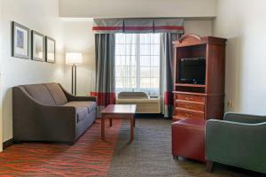 - un salon avec un canapé et une télévision dans l'établissement Best Western Executive Inn & Suites, à Grand Rapids