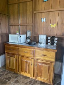 cocina con encimera y electrodomésticos en Amazilia, en Heredia