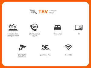 een screenshot van een gsm-scherm met verschillende logo's bij Rosa Bella Resort-TBV in Calangute
