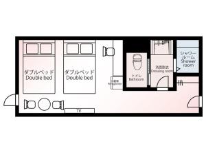 a floor plan of a house at Chiyokura HOTEL SHUKU Nagoya in Nagoya