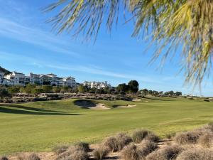 a view of a golf course with a green at Apartment Lucy Hacienda Riquelme Golf resort in Murcia