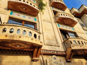 a building with balconies on the side of it at Saruhan Hotel in Istanbul