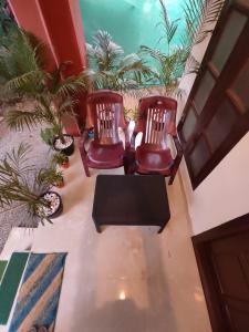 A seating area at SAND BEACH HOUSE VARKALA