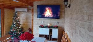 A television and/or entertainment centre at Guest House Vasilena