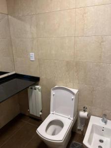 a bathroom with a toilet and a sink at Puerto Norte in Rosario