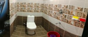 Elle comprend une petite salle de bains pourvue de toilettes. dans l'établissement Silver home stay vagamon, à Vagamon