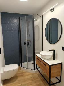 Kúpeľňa v ubytovaní Apartament Aksamitny