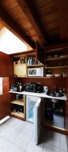 Kuchyň nebo kuchyňský kout v ubytování refugio Nórdico