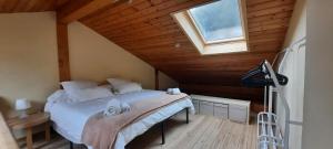 Postel nebo postele na pokoji v ubytování refugio Nórdico