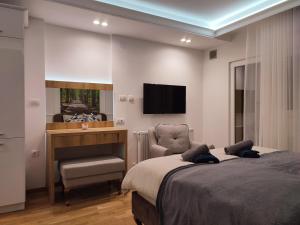 Krevet ili kreveti u jedinici u okviru objekta TiD Apartman LUX