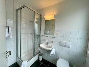 Baðherbergi á Hotel Movieworld