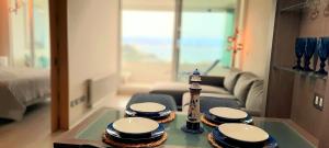 Khu vực ghế ngồi tại Rbk° Depto Espectacular vista despejada al mar