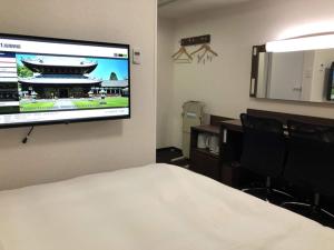 TV a/nebo společenská místnost v ubytování Hotel Alpha-One Takaoka Ekimae