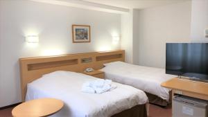 TV a/nebo společenská místnost v ubytování Kanazawa City Hotel