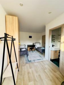 Кровать или кровати в номере Гостевой Дом Guest of Almaty