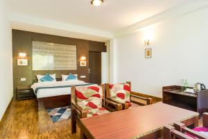 Χώρος καθιστικού στο Hotel Blue Poppy