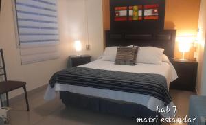 Postel nebo postele na pokoji v ubytování Hostal del Aguila