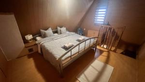Postel nebo postele na pokoji v ubytování Chata Sami