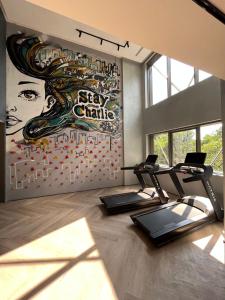 Iconyc Charlie Ibirapuera Hotel的健身中心和/或健身设施