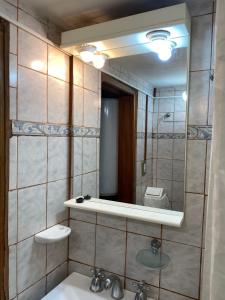 Vonios kambarys apgyvendinimo įstaigoje Cabaña Camila