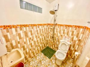 La salle de bains est pourvue de toilettes et d'un lavabo. dans l'établissement Eashantis Place, à San Vicente