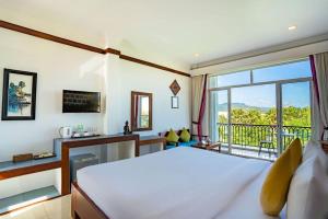 Kampot View Boutique客房内的一张或多张床位