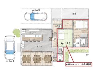 مخطط طوابق ゆいまーるEAST - Yuimaru East
