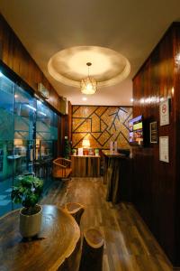 The lobby or reception area at Anggun Hotel