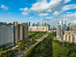 Linna Shenzhen üldine vaade või majutusasutusest The Skytel Hotel Shenzhen Central Park pildistatud vaade