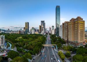 Linna Shenzhen üldine vaade või majutusasutusest The Skytel Hotel Shenzhen Central Park pildistatud vaade