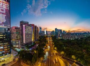 Linna Shenzhen üldine vaade või majutusasutusest The Skytel Hotel Shenzhen Central Park pildistatud vaade