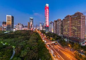 Linna Shenzhen üldine vaade või majutusasutusest The Skytel Hotel Shenzhen Central Park pildistatud vaade