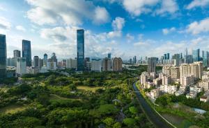 Linna Shenzhen üldine vaade või majutusasutusest The Skytel Hotel Shenzhen Central Park pildistatud vaade