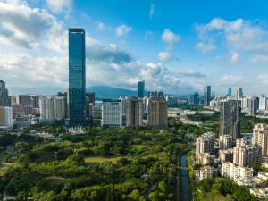 Linna Shenzhen üldine vaade või majutusasutusest The Skytel Hotel Shenzhen Central Park pildistatud vaade