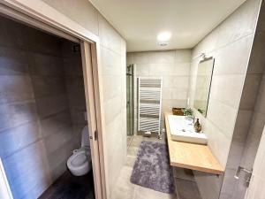 Koupelna v ubytování Apartmány nad Anenským potokem - Říčky