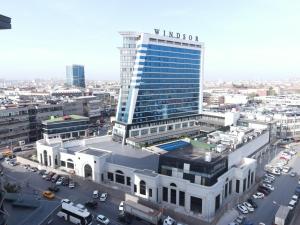 an overhead view of a building with a parking lot at Windsor Hotel & Convention Center Istanbul in Istanbul