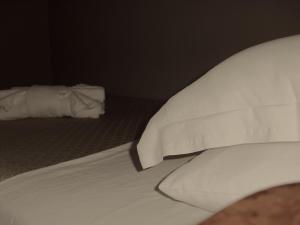 1 cama con almohada y toallas en Al Casaletto Hotel, en Settecamini