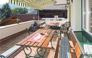 Patio alebo iná vonkajšia časť ubytovania Schoene Ferienwohnung Schladm,
