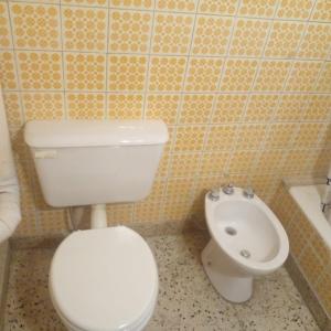 a bathroom with a white toilet and a bidet at LOS CACTUS in Tandil