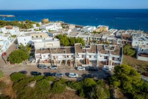 an aerial view of a town with a parking lot at A casa di Franco e Rosa in Leuca
