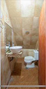 LozanoにあるCasita Lozanoのバスルーム(トイレ、洗面台付)