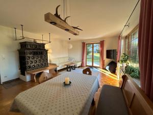Posezení v ubytování Ferienwohnung Am Nussbaum