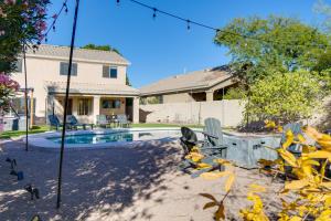 a house with a swimming pool in a yard at Spacious Scottsdale Home with Private Heated Pool in Scottsdale