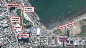 Letecký snímek ubytování Departamento frente la costa de Coquimbo