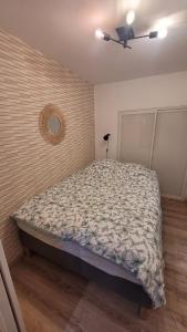 Postel nebo postele na pokoji v ubytování appartement avec Wifi résidence Les sables face mer